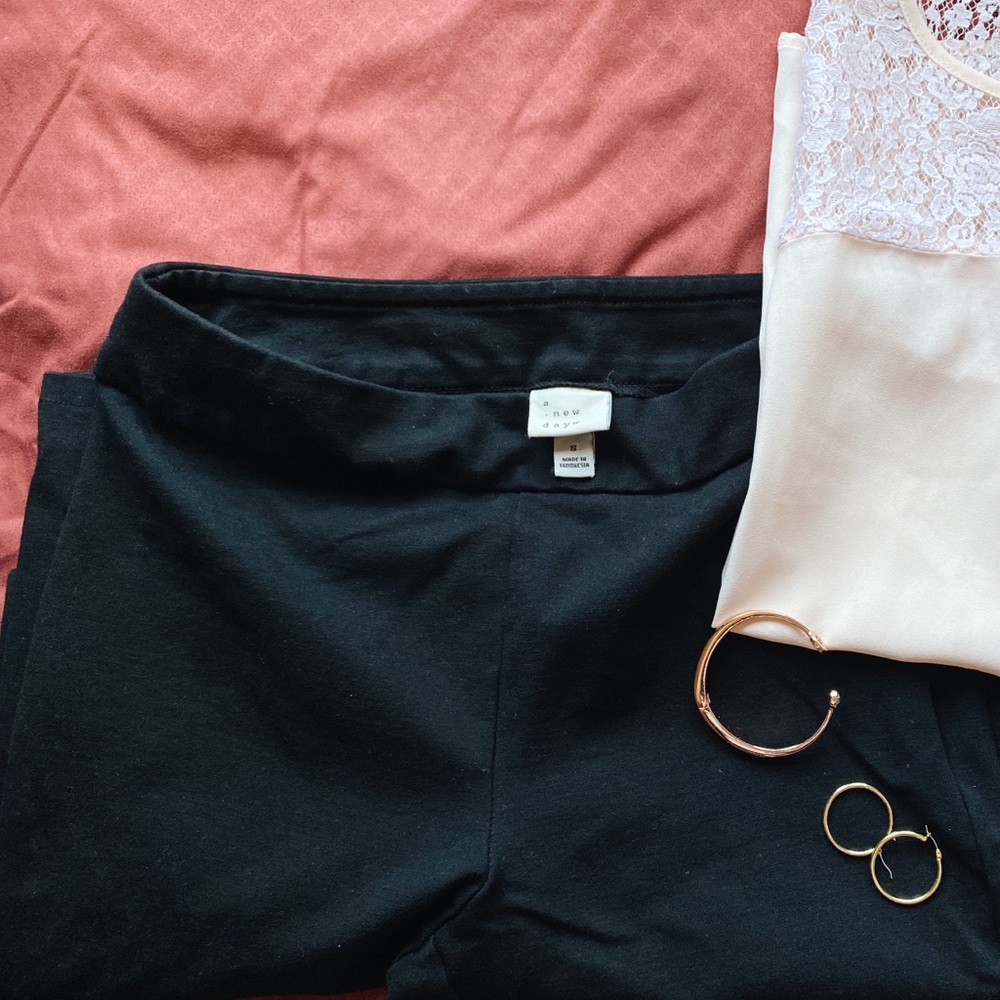 BLACK skinny dress pants